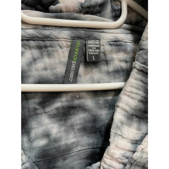 Shannon Passero Tie Dye Cotton lightweight Long Sleeve Maxi Lagenlook Large - Picture 2 of 14